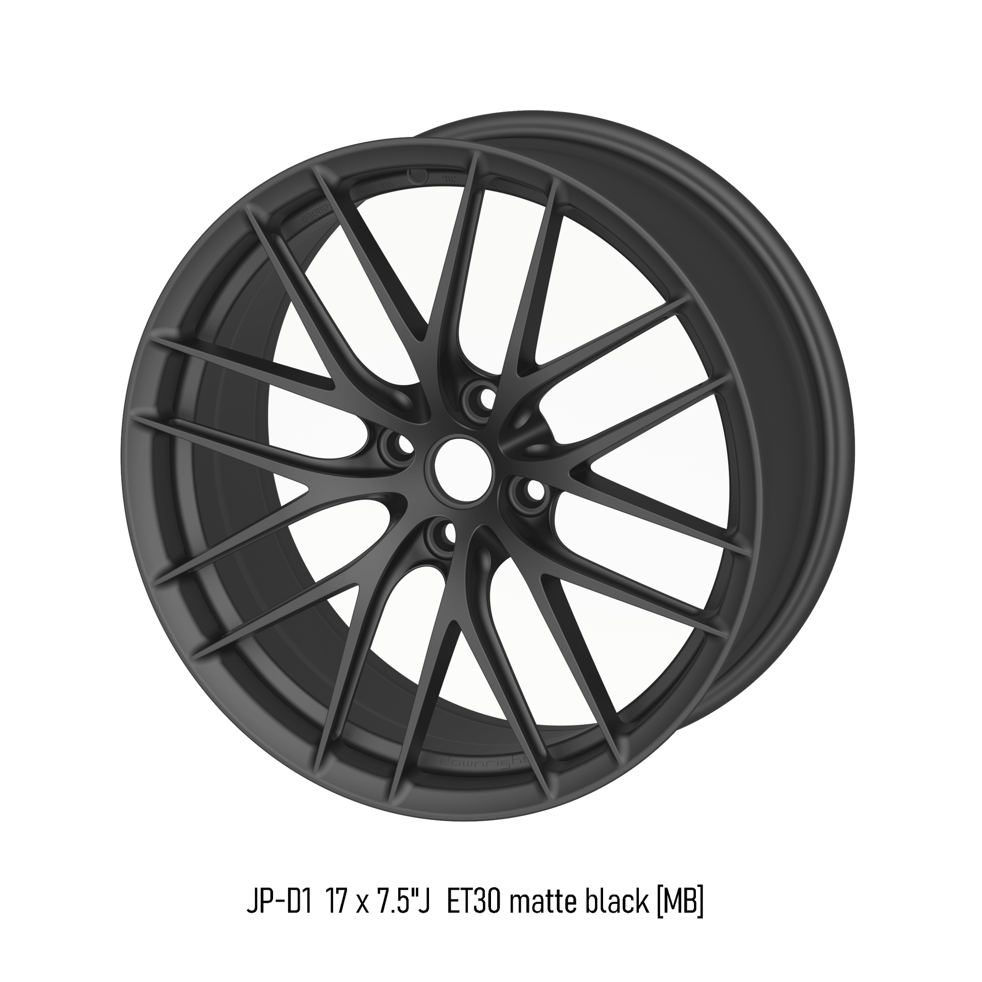 lightweight forged aluminium alloy wheel in matte black for Mazda MX-5 ND Miata