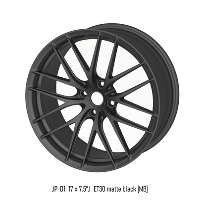 lightweight forged aluminium alloy wheel in matte black for Mazda MX-5 ND Miata